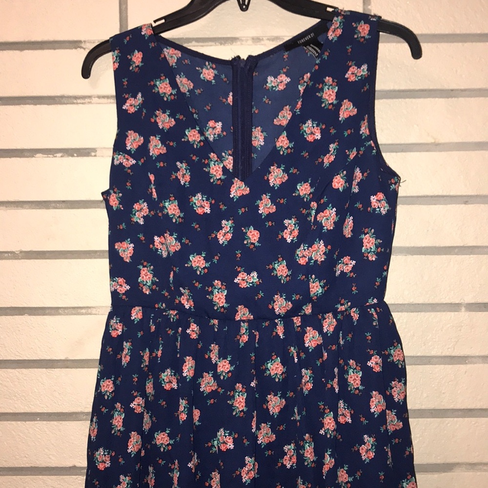 Navy Floral Mini-dress
